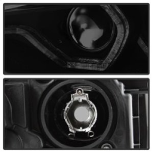 BMW 3 Series Headlights - Front - SPYDER - Projector + LED DRL - Black Smoke - `12-`14