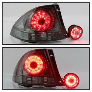 Lexus IS300 LED Tail Lights - Rear - SPYDER - With Inner Trunk Lights - Smoke - `01-`03
