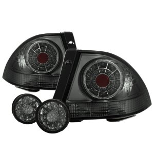 Lexus IS300 LED Tail Lights - Rear - SPYDER - With Inner Trunk Lights - Smoke - `01-`03