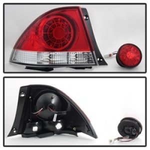 Lexus IS300 LED Tail Lights - SPYDER - w/Inner Trunk Lights - Red Clear - `01-`03
