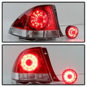Lexus IS300 LED Tail Lights - SPYDER - w/Inner Trunk Lights - Red Clear - `01-`03