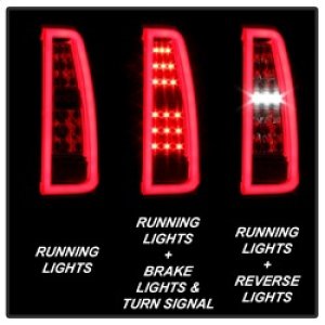 Chevrolet Suburban Tail Lights - SPYDER - LED - Red Clear - `15-`17 Chevrolet Suburban Tail Lights - SPYDER - LED - Red Clear - `15-`17