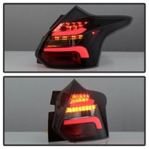 Ford Focus Tail Lights - SPYDER - LED - Black Smoke - `12-`14 Ford Focus Tail Lights - SPYDER - LED - Black Smoke - `12-`14