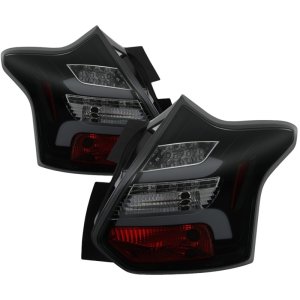 Ford Focus Tail Lights - SPYDER - LED - Black Smoke - `12-`14 Ford Focus Tail Lights - SPYDER - LED - Black Smoke - `12-`14
