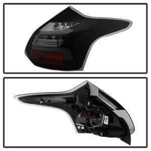 Ford Focus Tail Lights - SPYDER - LED - Black Smoke - `12-`14 Ford Focus Tail Lights - SPYDER - LED - Black Smoke - `12-`14
