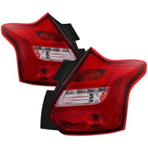 Ford Focus LED Tail Lights - SPYDER - Red Clear - `12-`14 Ford Focus LED Tail Lights - SPYDER - Red Clear - `12-`14