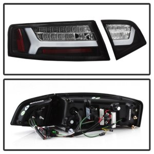 Audi A6 LED Tail Lights - SPYDER - Black - `09-`12 Audi A6 LED Tail Lights - SPYDER - Black - `09-`12
