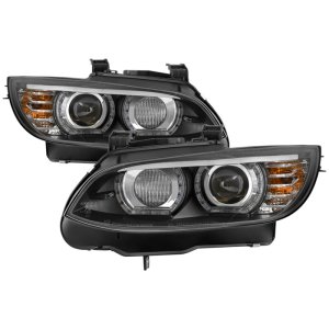 BMW 3 Series Headlights - SPYDER - Projector, LED DRL - Black - `08-`10