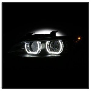 BMW 3 Series Headlights - SPYDER - Projector, LED DRL - Black - `08-`10