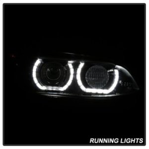 BMW 3 Series Headlights - SPYDER - Projector, LED DRL - Black - `08-`10
