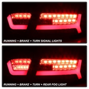 Audi A6 LED Tail Lights - SPYDER - Red Clear - `09-`11 Audi A6 LED Tail Lights - SPYDER - Red Clear - `09-`11
