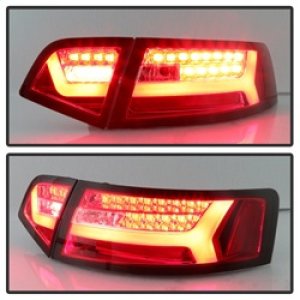 Audi A6 LED Tail Lights - SPYDER - Red Clear - `09-`11 Audi A6 LED Tail Lights - SPYDER - Red Clear - `09-`11
