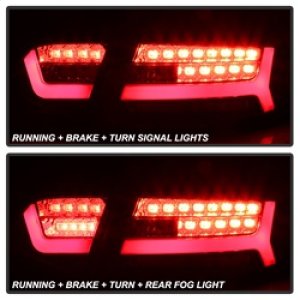 Audi A6 LED Tail Lights - SPYDER - Red Clear - `09-`11 Audi A6 LED Tail Lights - SPYDER - Red Clear - `09-`11