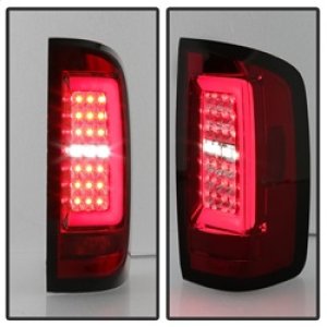 Chevrolet Colorado LED Tail Lights - SPYDER - Light Bar ALT-YD-CCO15-LED-RC - Red Clear - `15-`17