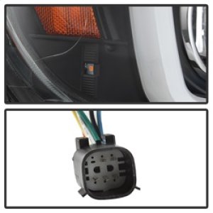 Chevrolet Colorado Headlight Set - SPYDER - Projector - Light Bar LED - Black - `15-`17