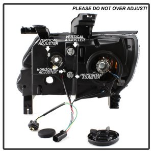 Chevrolet Colorado Headlight Set - SPYDER - Projector - Light Bar LED - Black - `15-`17