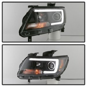 Chevrolet Colorado Headlight Set - SPYDER - Projector - Light Bar LED - Black - `15-`17