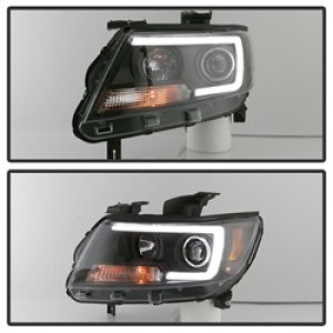 Chevrolet Colorado Headlight Set - SPYDER - Projector - Light Bar LED - Black - `15-`17
