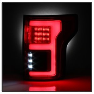 Ford F-150 Tail Lights - Rear - SPYDER - LED with Blind Spot Sensor - Red Clear - `15-`18