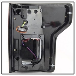 Ford F-150 Tail Lights - Rear - SPYDER - LED with Blind Spot Sensor - Red Clear - `15-`18