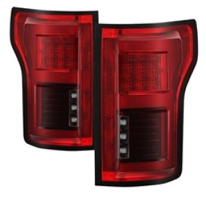 Ford F-150 Tail Lights - Rear - SPYDER - LED with Blind Spot Sensor - Red Clear - `15-`18