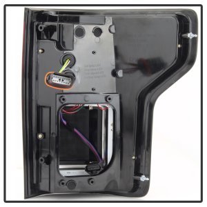 Ford F-150 Tail Lights - Rear - SPYDER - LED with Blind Spot Sensor - Red Clear - `15-`18