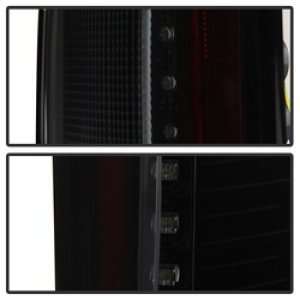 Ford F-150 Tail Lights - Rear - SPYDER - LED with Light Bar - Black Smoke - `15-`17