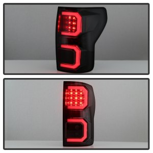 Toyota Tundra LED Tail Lights - Rear - SPYDER - Light Bar Version 2 - Smoke - `07-`13