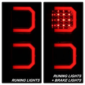 Toyota Tundra LED Tail Lights - Rear - SPYDER - Light Bar Version 2 - Smoke - `07-`13