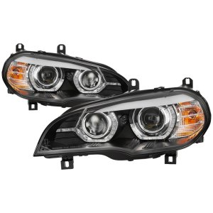 BMW X5 Headlights - SPYDER - Projector, AFS HID Only - Black - `07-`10
