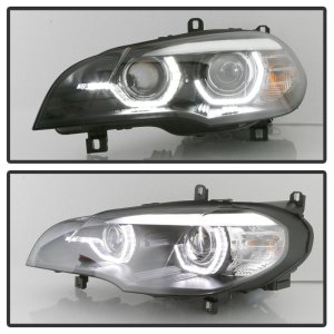 BMW X5 Headlights - SPYDER - Projector, AFS HID Only - Black - `07-`10