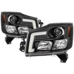 Nissan Titan Headlights - SPYDER - V2 Projector - Black - `04-`15 Nissan Titan Headlights - SPYDER - V2 Projector - Black - `04-`15