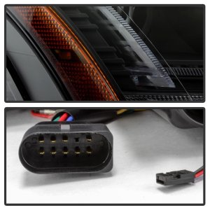 Audi TT Headlights - SPYDER - Halogen Projector with Sequential Turn Signal - Black - `08-`15