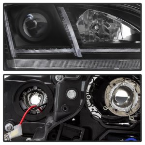 Audi TT Headlights - SPYDER - Halogen Projector with Sequential Turn Signal - Black - `08-`15