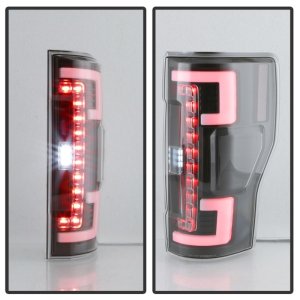 Ford F-250 Super Duty Tail Lights - SPYDER - LED - Black - `17-`18