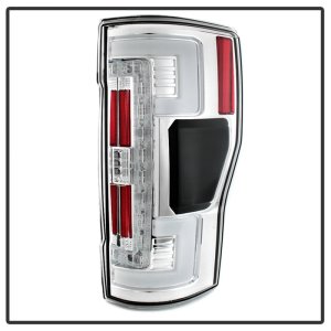 Ford F-250 SD LED Tail Lights - Rear - SPYDER - Chrome - `17-`18