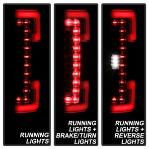 Ford F-250 SD LED Tail Lights - Rear - SPYDER - Chrome - `17-`18