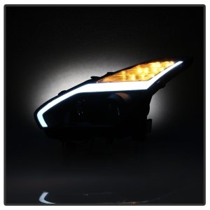 Nissan GTR Headlights - SPYDER - Projector, DRL LED - Black - `09-`14