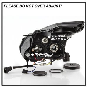 Nissan GTR Headlights - SPYDER - Projector, DRL LED - Black - `09-`14