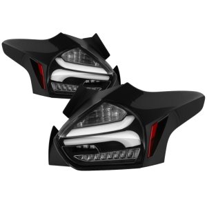 Ford Focus Hatchback LED Tail Lights - SPYDER - Sequential/Indicator/Reverse LED - Black - `15-`17 Ford Focus Hatchback LED Tail Lights - SPYDER - Sequential/Indicator/Reverse LED - Black - `15-`17
