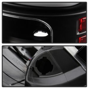 Dodge Ram LED Tail Lights - SPYDER - Light Bar, Version 2 - Black - `13-`14