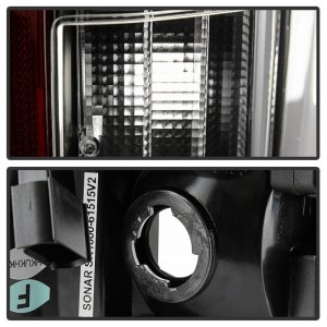 Ford F150 LED Tail Lights - SPYDER - Light Bar - Black - `15-`17