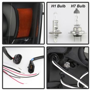 Chevrolet Suburban 1500 Headlights - SPYDER - Projector LED Halo - Black - `07-`14