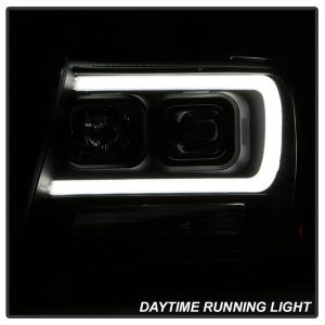 Chevrolet 1500 Headlights - SPYDER - Version 2, Light Bar DRL - Black - `07-`14 Chevrolet 1500 Headlights - SPYDER - Version 2, Light Bar DRL - Black - `07-`14