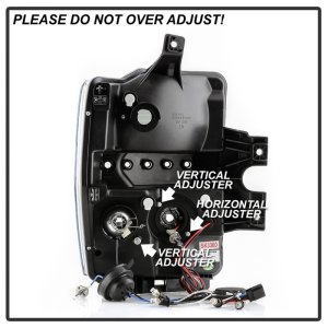 Ford F350 Super Duty Projector Headlights - SPYDER - LED Halo - Black - `08-`10
