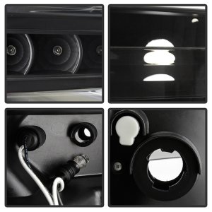 Ford F350 Super Duty Projector Headlights - SPYDER - LED Halo - Black - `08-`10