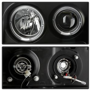 GMC Sierra 1500 Headlights - SPYDER - LED Halo Projector - Black - `08-`13