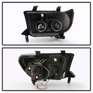 Toyota Sequoia Headlights - SPYDER - Halo LED Projector - Black - `08-`13 Toyota Sequoia Headlights - SPYDER - Halo LED Projector - Black - `08-`13