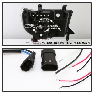 Toyota Tundra Headlights - SPYDER - Halo LED Projector - Black - `07-`13