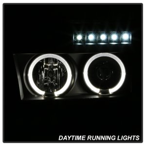 Toyota Tundra Headlights - SPYDER - Halo LED Projector - Black - `07-`13
